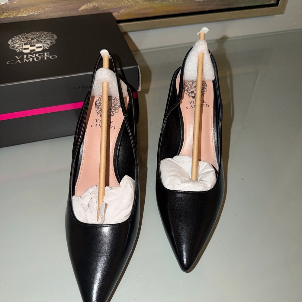 Vince Camuto Black Kidskin Footwear